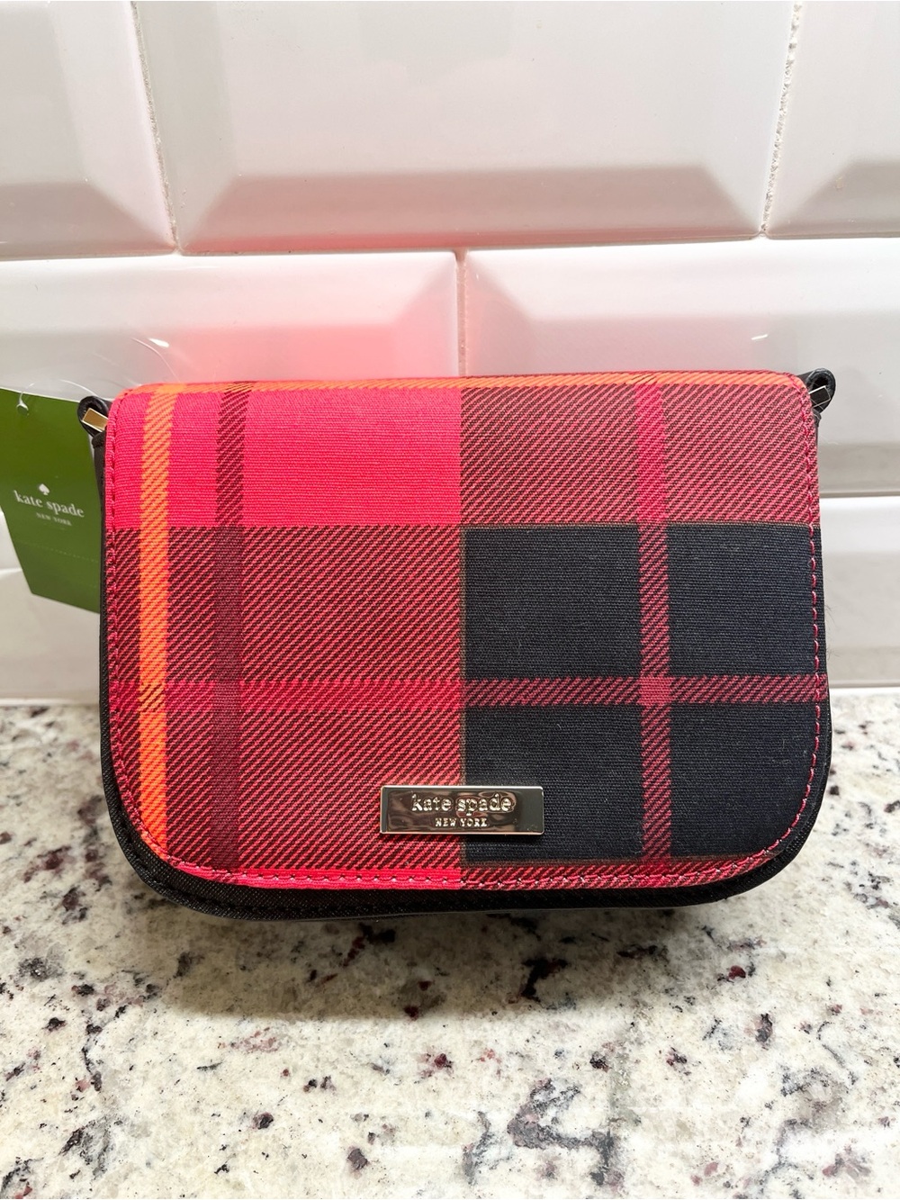 Kate Spade Newbury Lane Plaid Crossbody Bag NWT